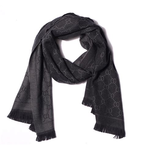 gucci scarf anthracite|gucci scarf outlet.